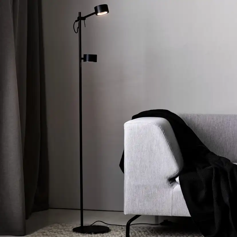 Golvlampa Nordlux Clyde Svart