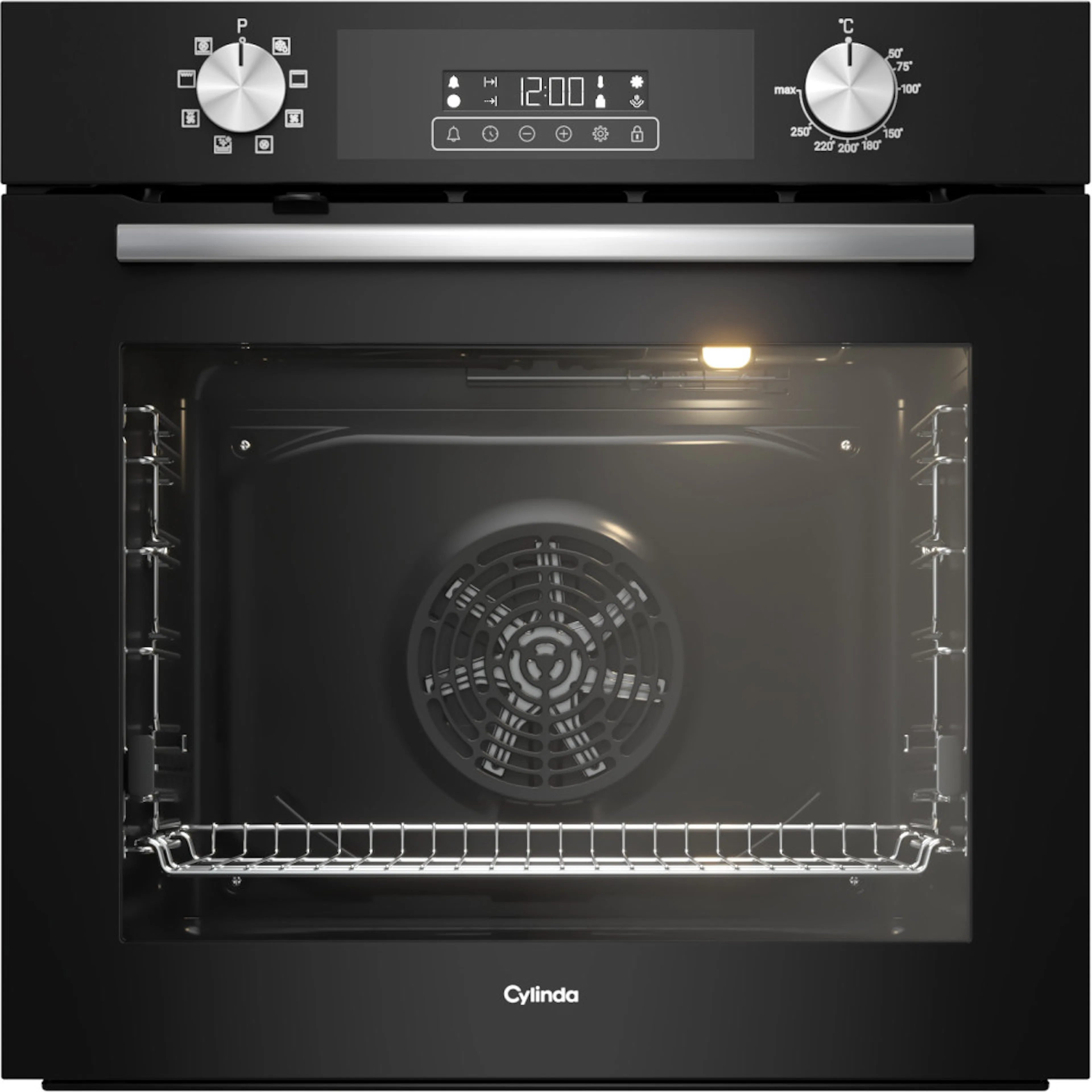 Cylinda IBU5312RF varmluftsugn med 3D-funktion och timer Svart