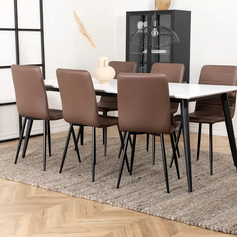 Matgrupp Venture Home Jolie med 6 Walerina Stolar