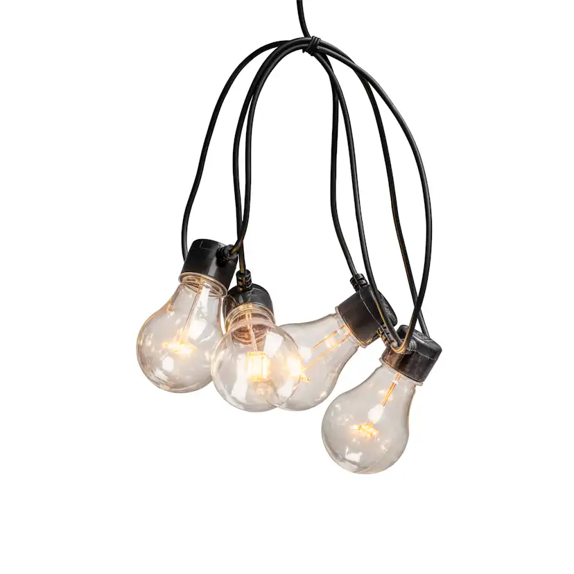 Ljusslinga Gnosjö Konstsmide 10st klara LED-lampor Amber 24V/IP44