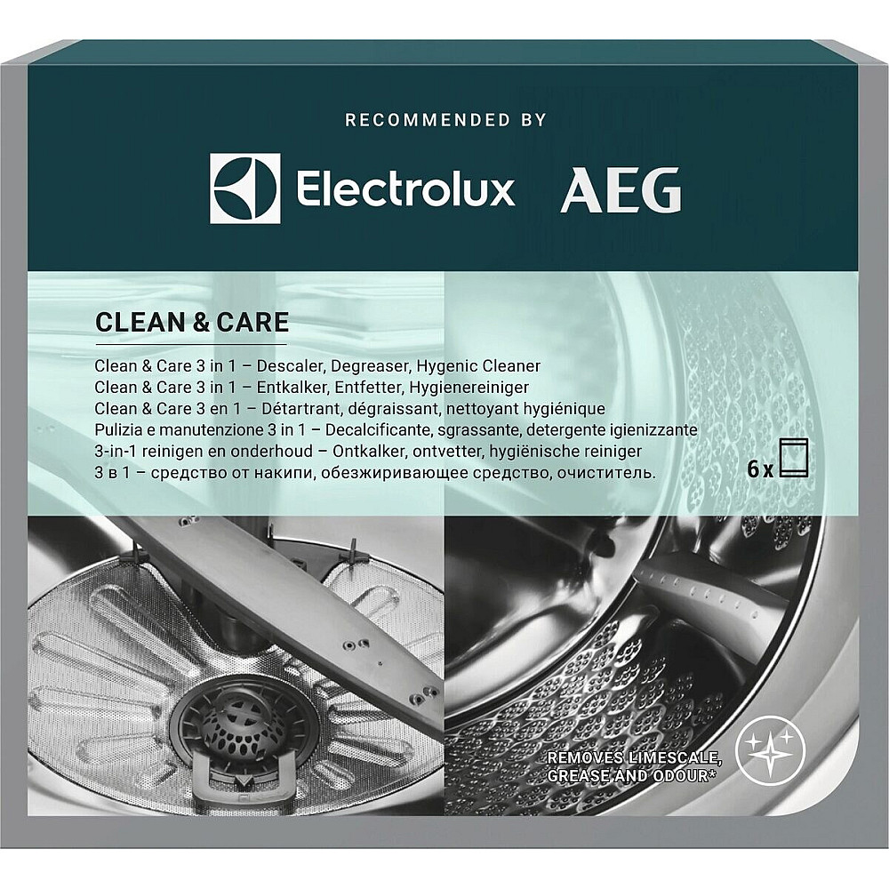 3 i 1 Rengöringsmedel Electrolux M2GCP601 för Tvättmaskin och Diskmaskin
