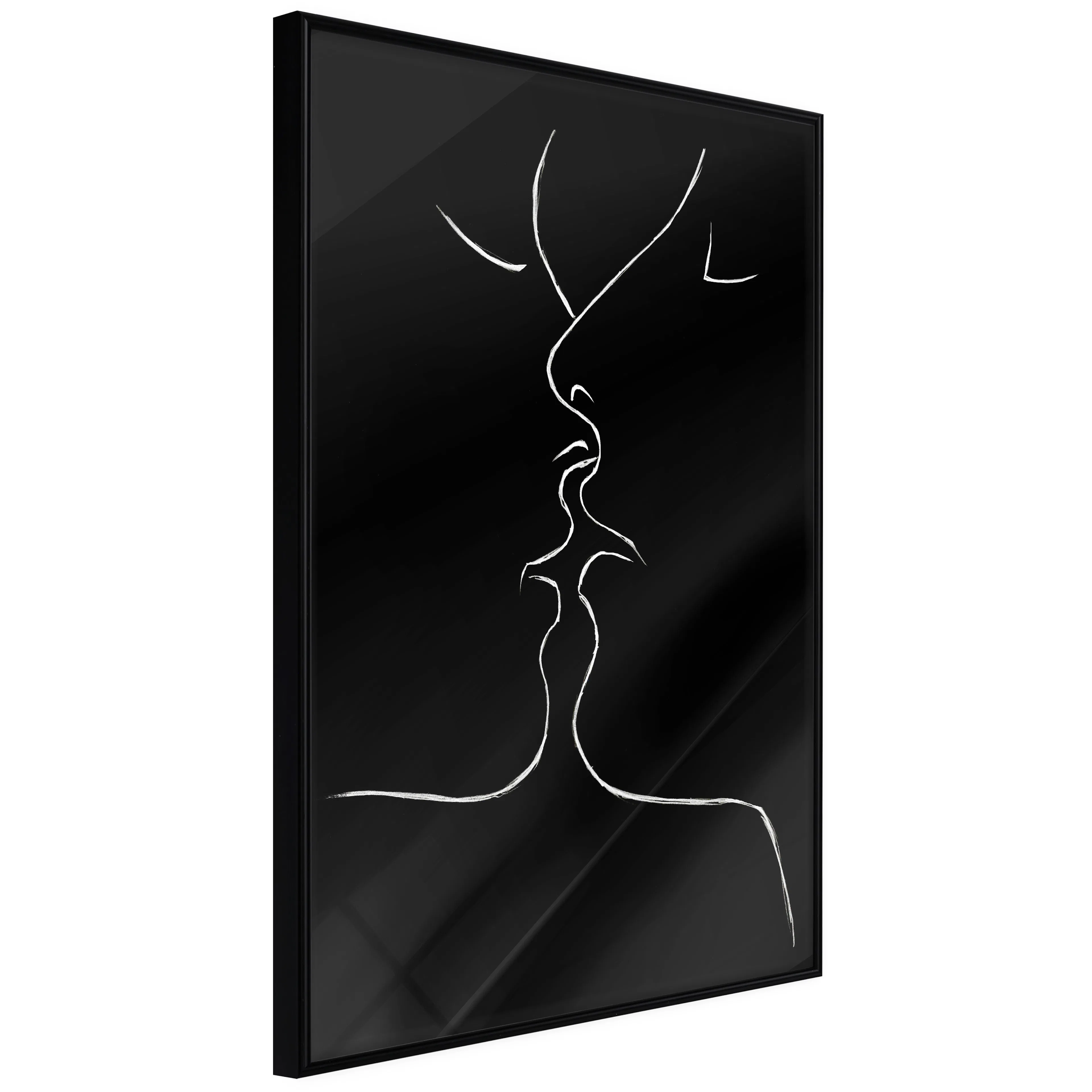 Affisch - Kiss [Poster] 40x60 Svart ram, 40x60 cm