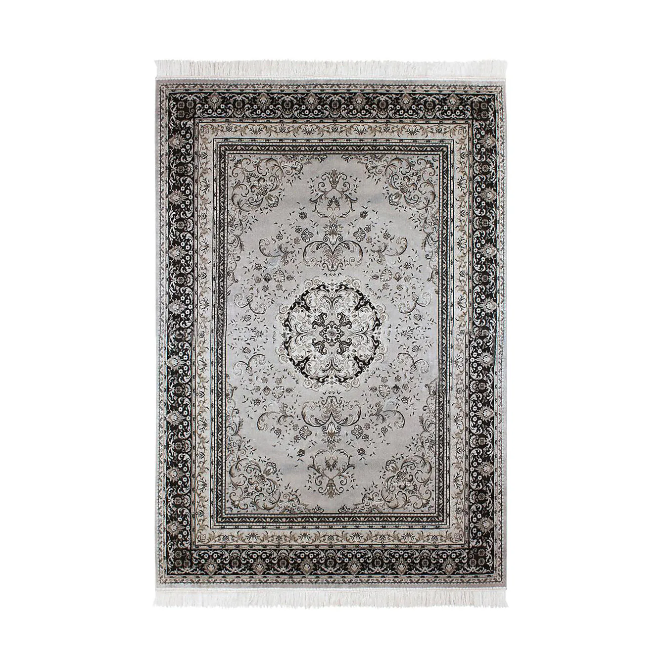 Casablanca Medallion Orientalisk Matta 160x230 Silver, 160x230 cm