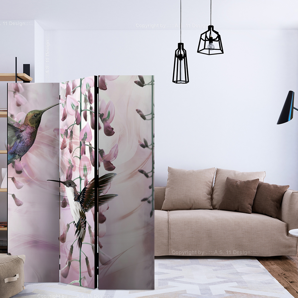 Rumsavdelare Arkiio Flying Hummingbirds Pink 135x172 cm