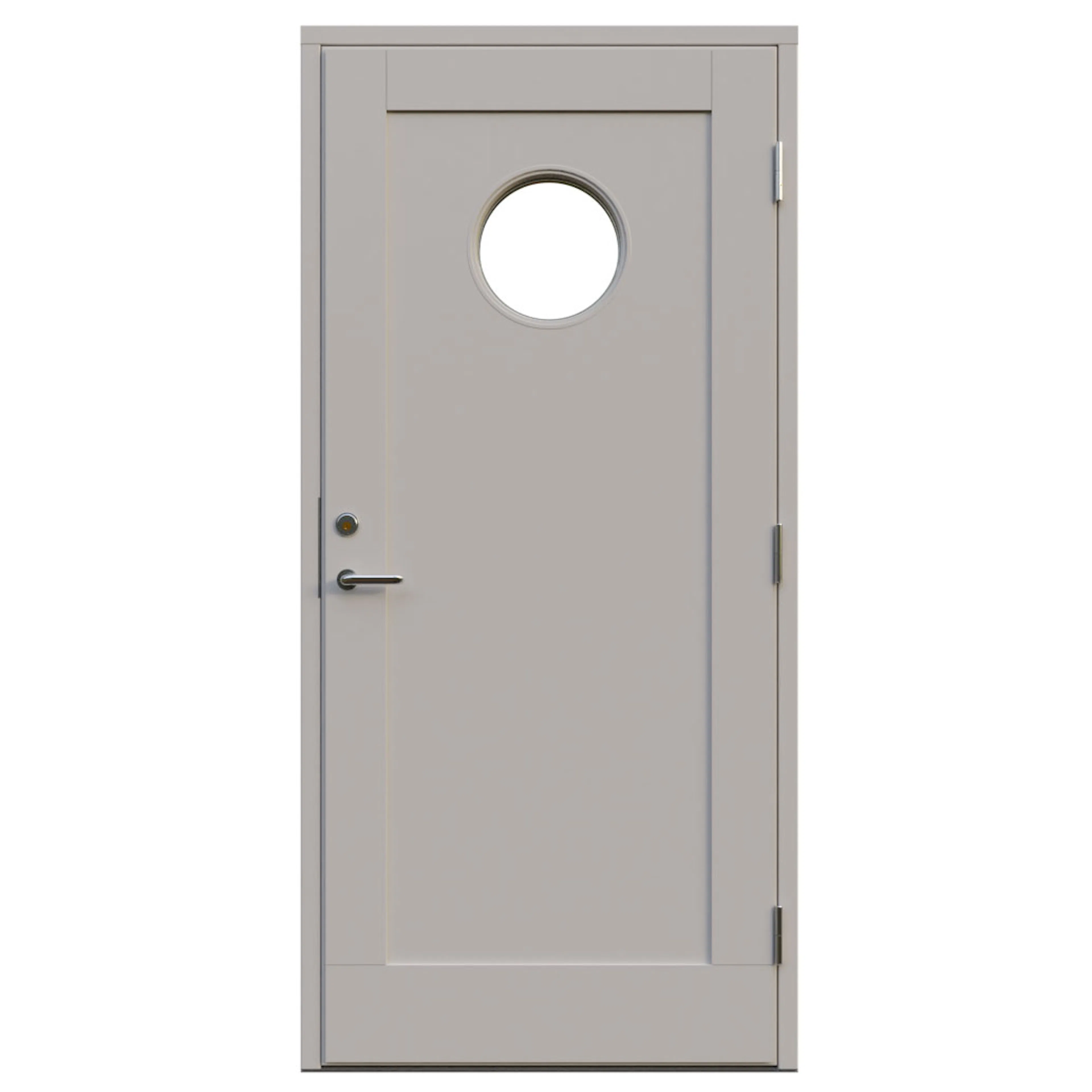 Vaverön 9x21 H NCS S-1502-Y50R BxH: 90x210 cm, S-1502-Y50R, Grå, Höger