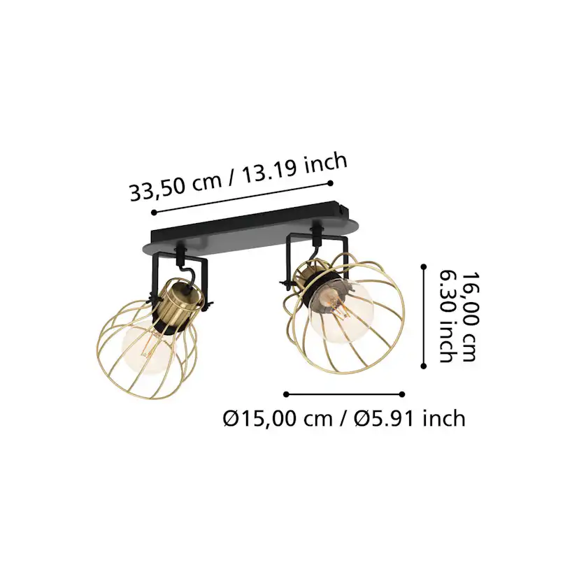 Spotlight Eglo Sambatello med 2 Lampor