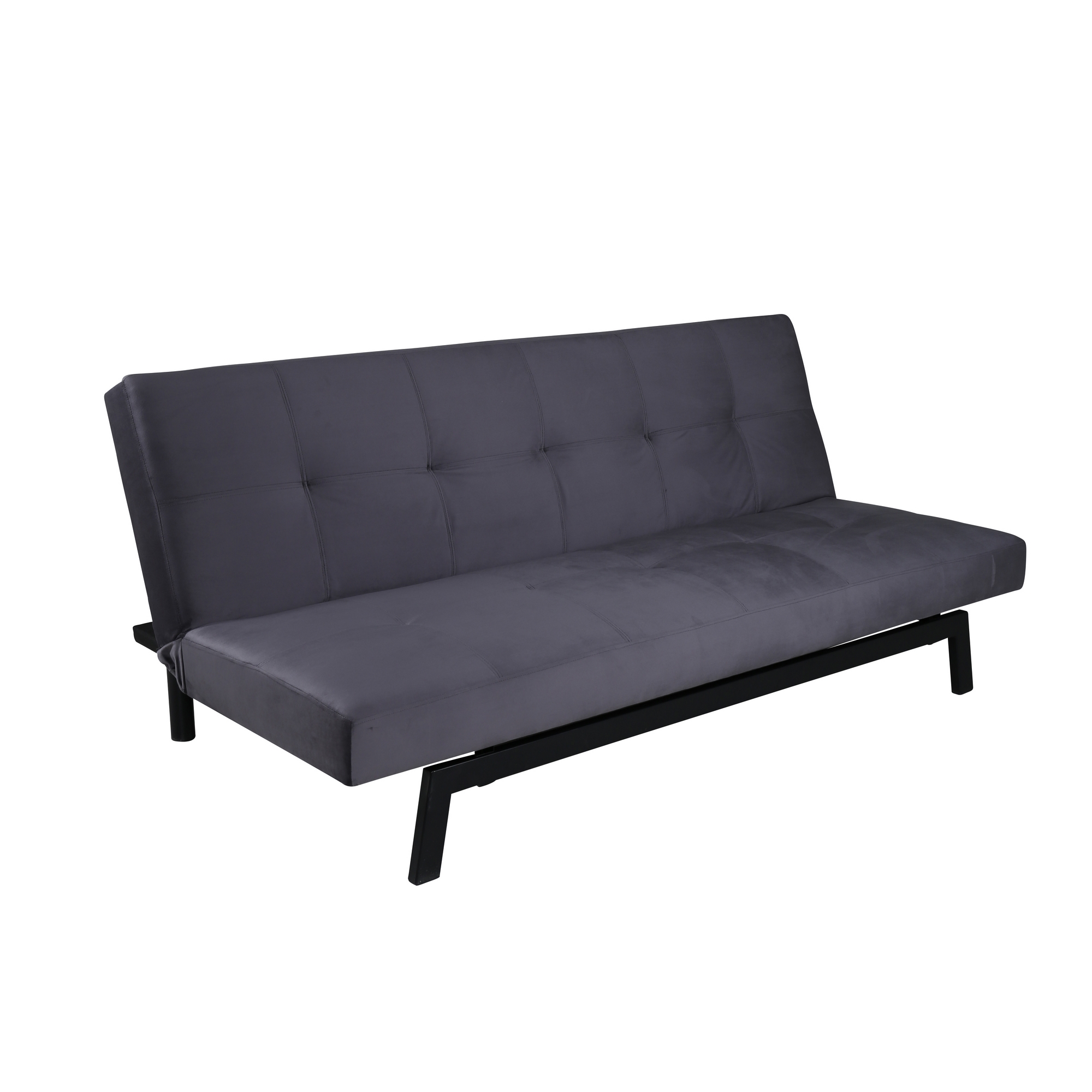 Bäddsoffa Venture Home Bodil Grå Sammet 2-sitssoffa 180x80x55 cm 1 Sovplats