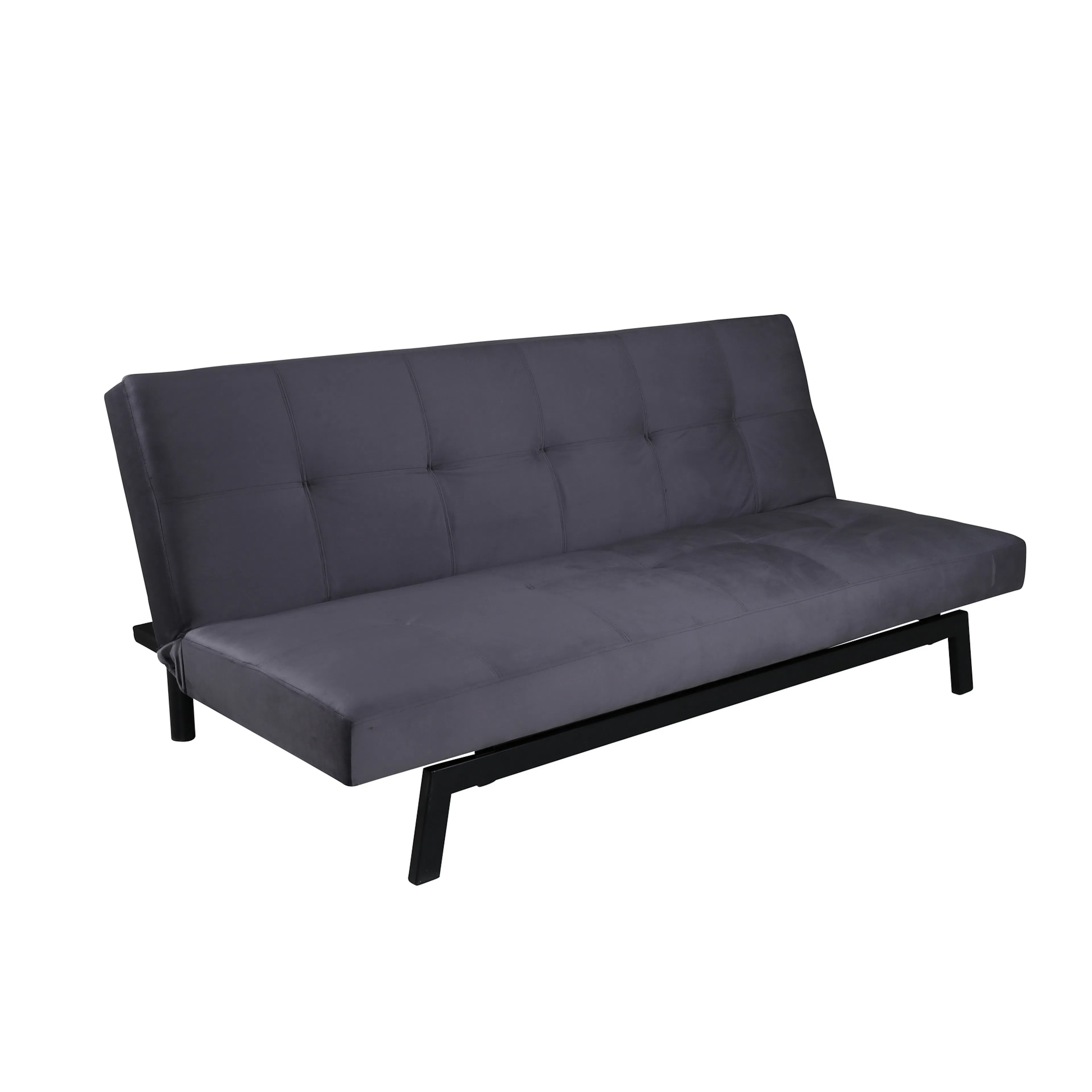Bäddsoffa Venture Home Bodil Grå Sammet 2-sitssoffa 180x80x55 cm 1 Sovplats