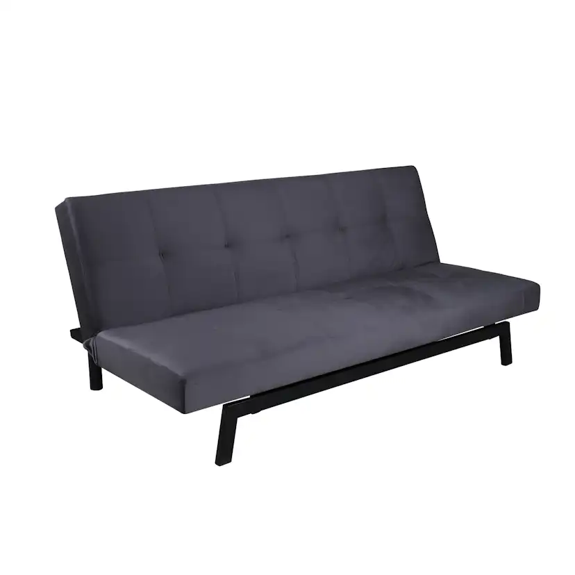 Bäddsoffa Venture Home Bodil Grå Sammet 2-sitssoffa 180x80x55 cm 1 Sovplats