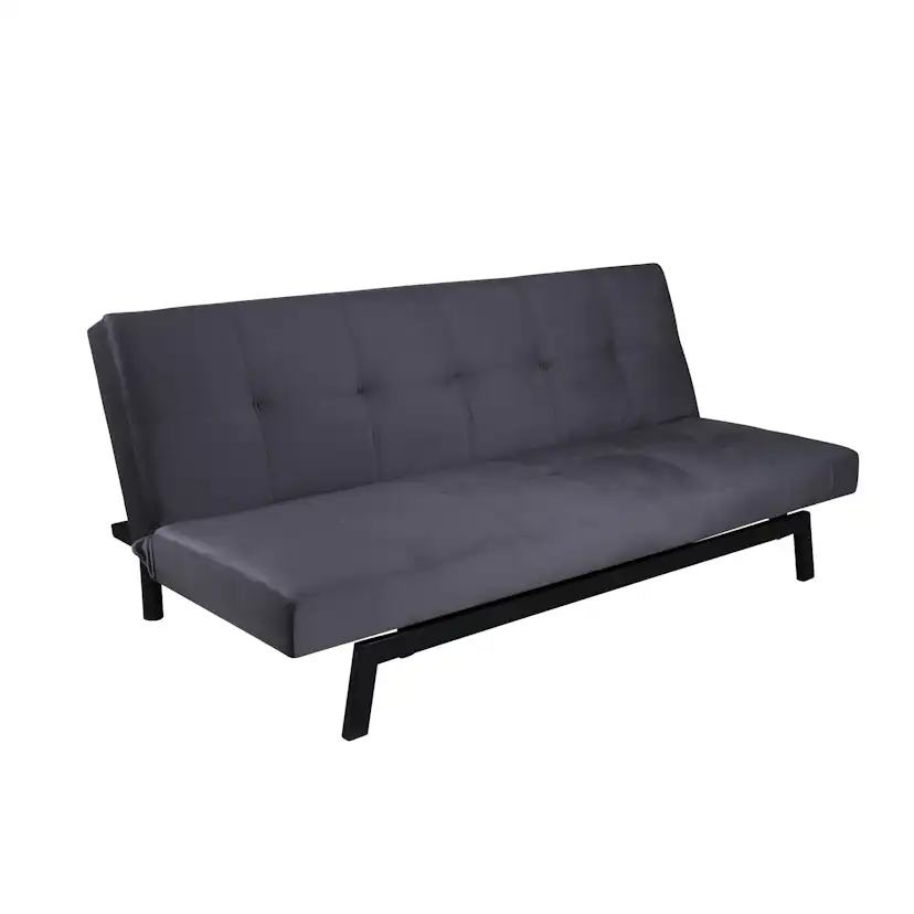 Bäddsoffa Venture Home Bodil Grå Sammet 2-sitssoffa 180x80x55 cm 1 Sovplats