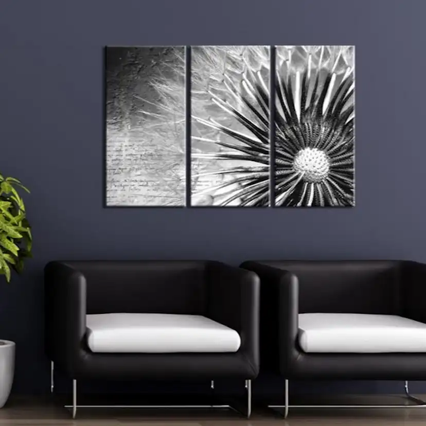 Tavla Arkiio Maskros Svart och Vit