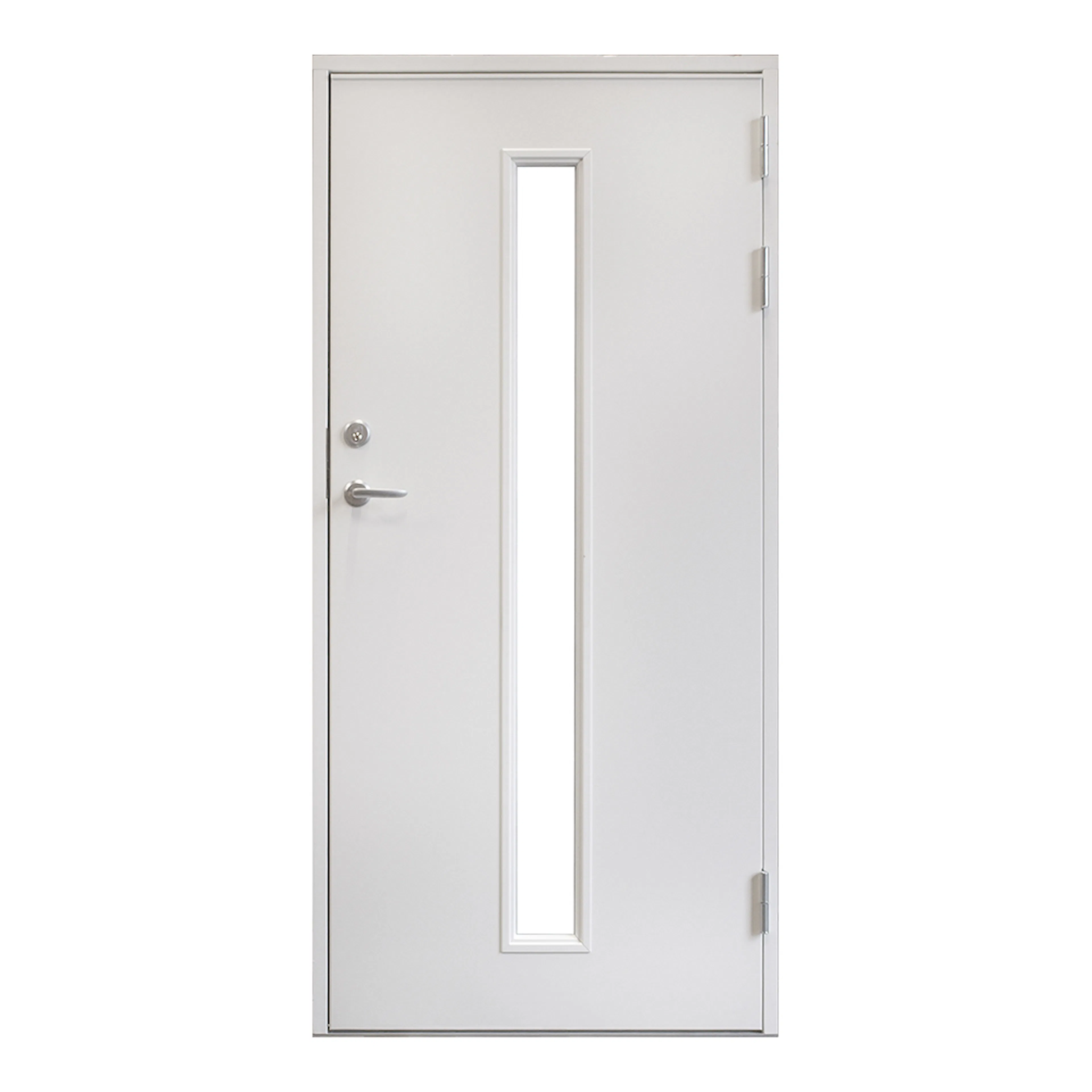 Ytterdörr Landskap Avlångt Glas Vitmålad