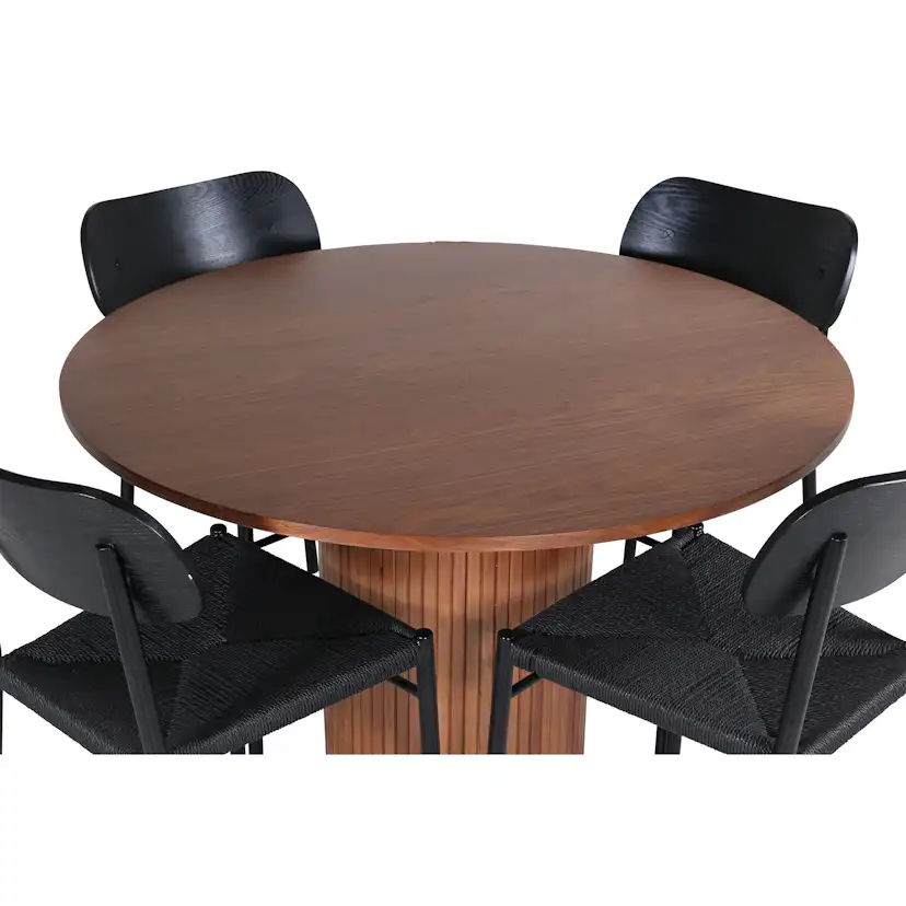 Matgrupp Venture Home med Bianca Matbord och 4 Peggy Matstolar