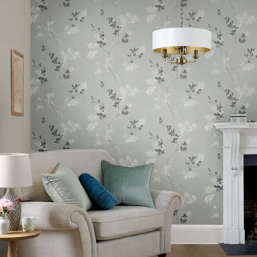 Tapet Laura Ashley Mari Mineral Grön 119840