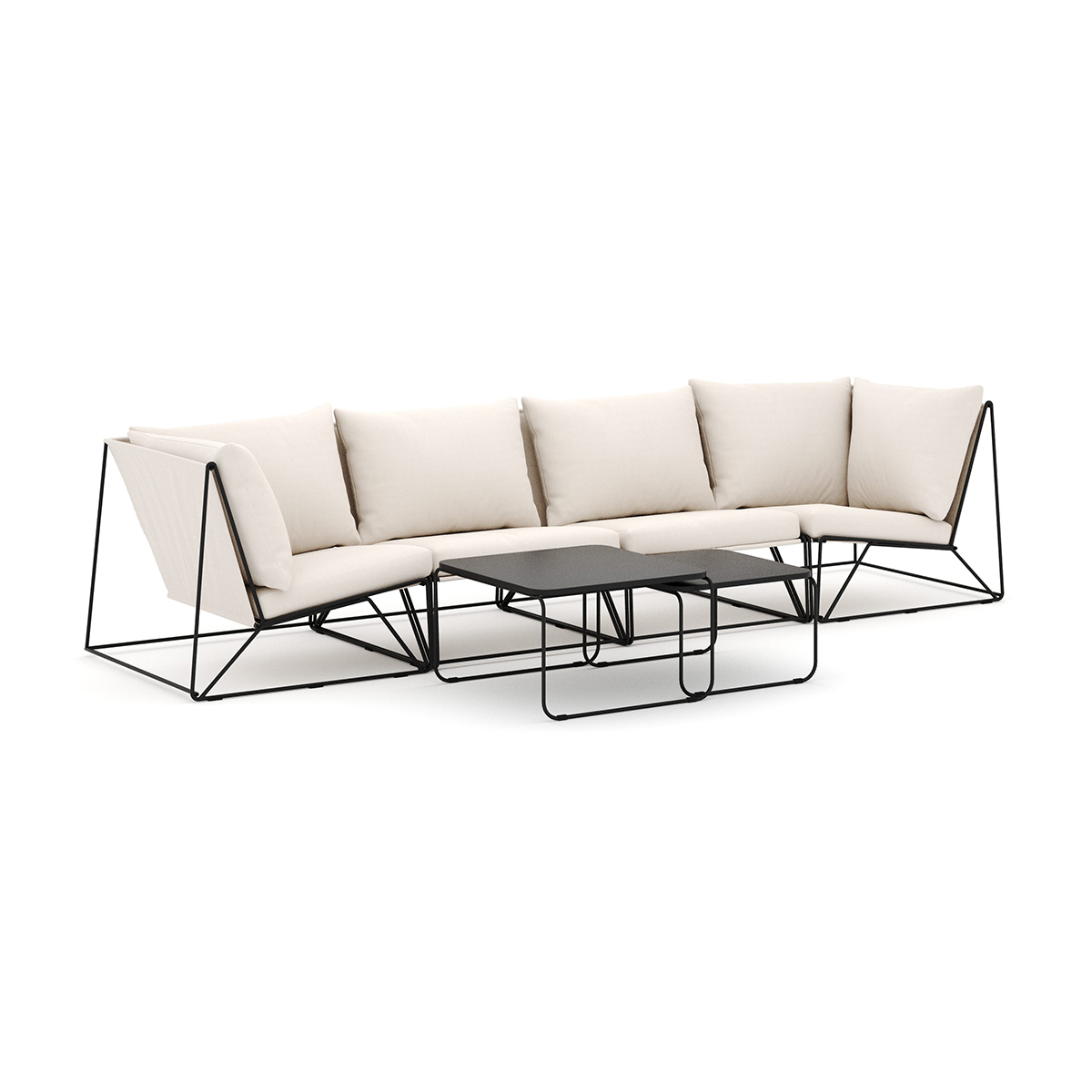 Loungesoffa Comfort Garden Usteryd utomhus rak 4-sits soffa