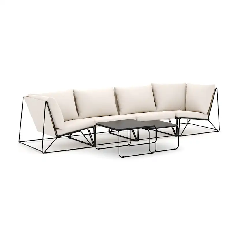 Loungesoffa Comfort Garden Usteryd utomhus rak 4-sits soffa