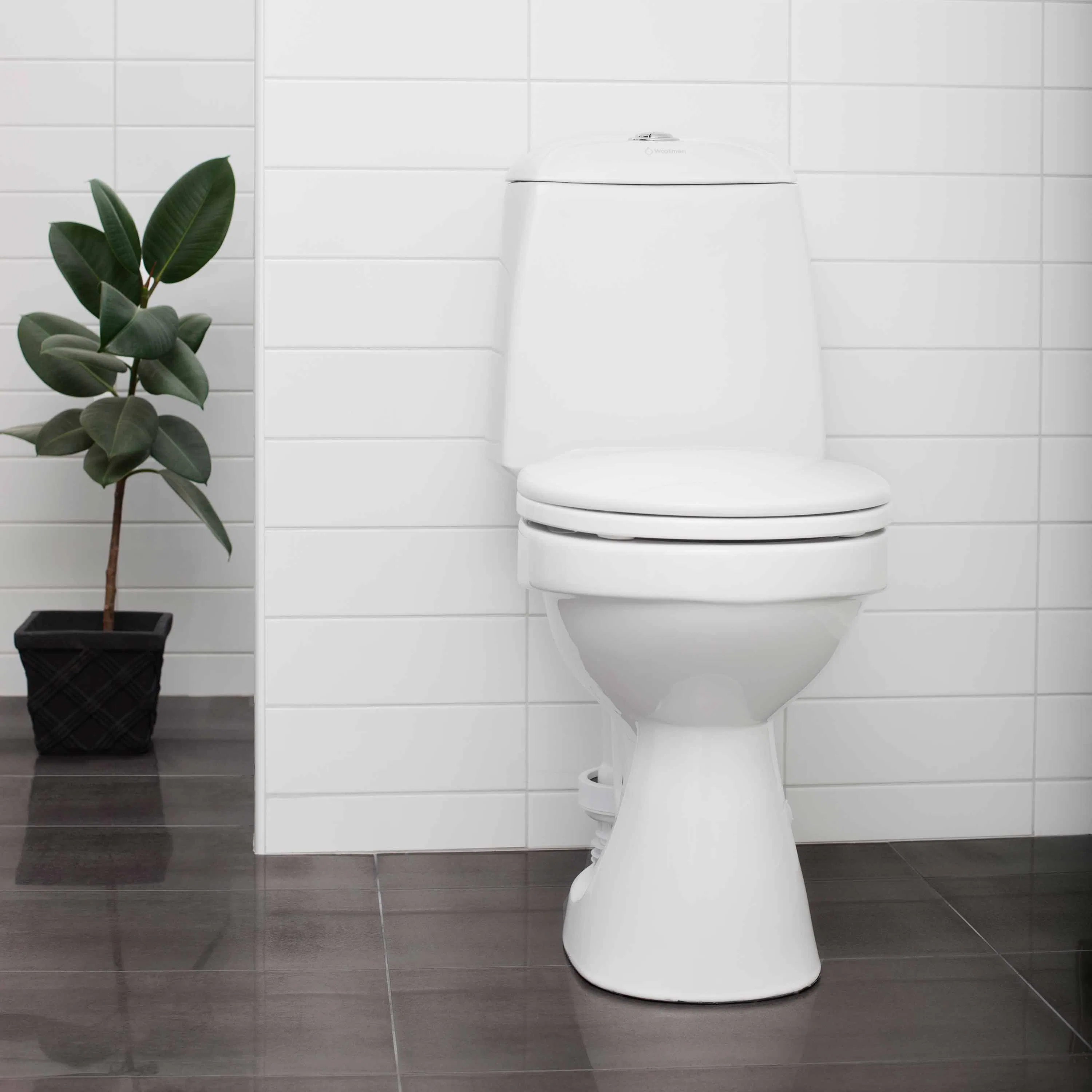 Snålspolande Toalettstol Wostman EcoFlush 1 L med Urinsortering