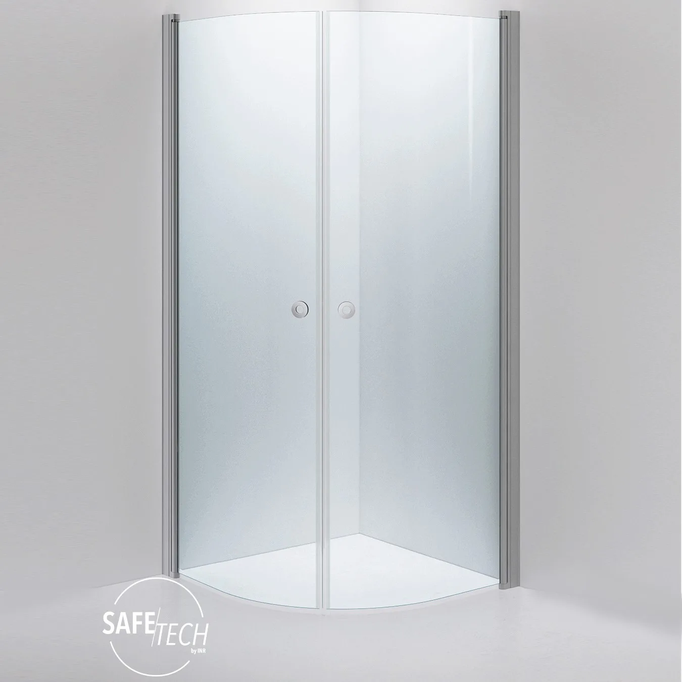 Duschvägg LINC Niagara 900x900 mm, Klarglas SafeTech, Mattborstad Aluminium