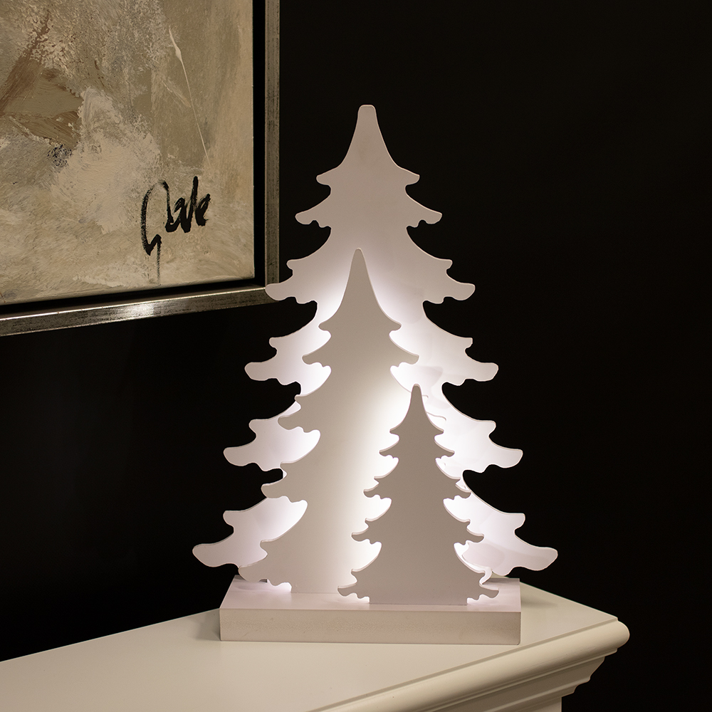 Juldekoration Nordic Winter 3D LED med Trädmotiv
