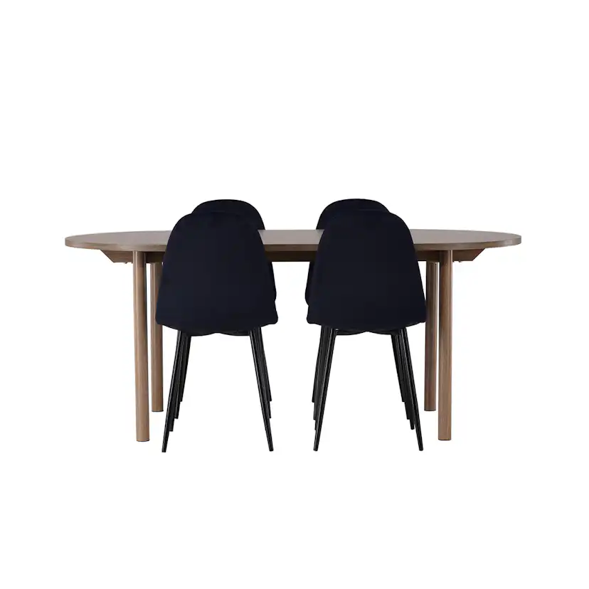 Matgrupp Venture Home Andy Ø120 cm med 4st Polar Matstolar