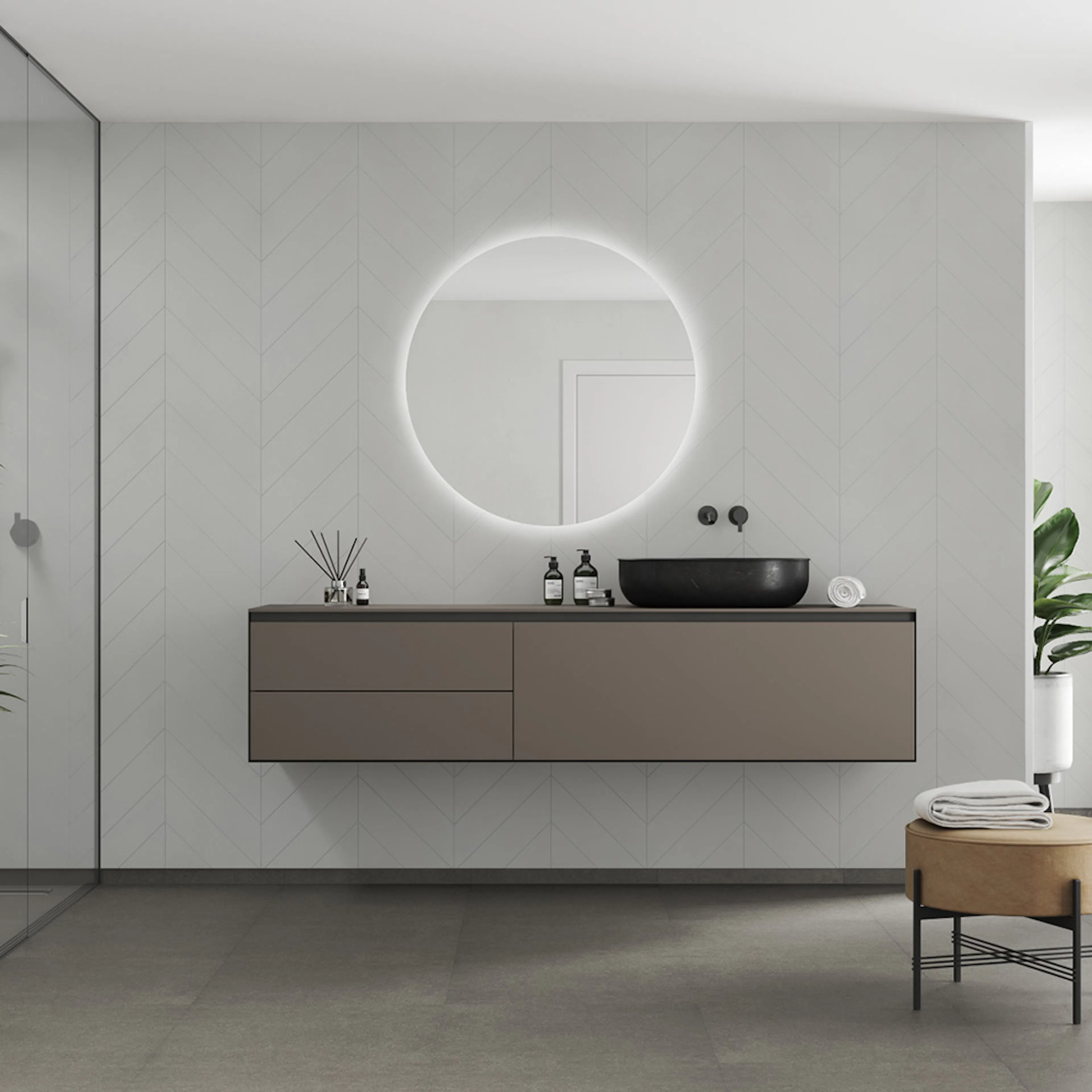 Våtrumsskiva Fibo 2145-M78 S Grey Cement 10x620x2400 mm