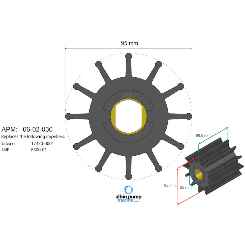 Impeller Albin Group Marine Premium 06-02-030