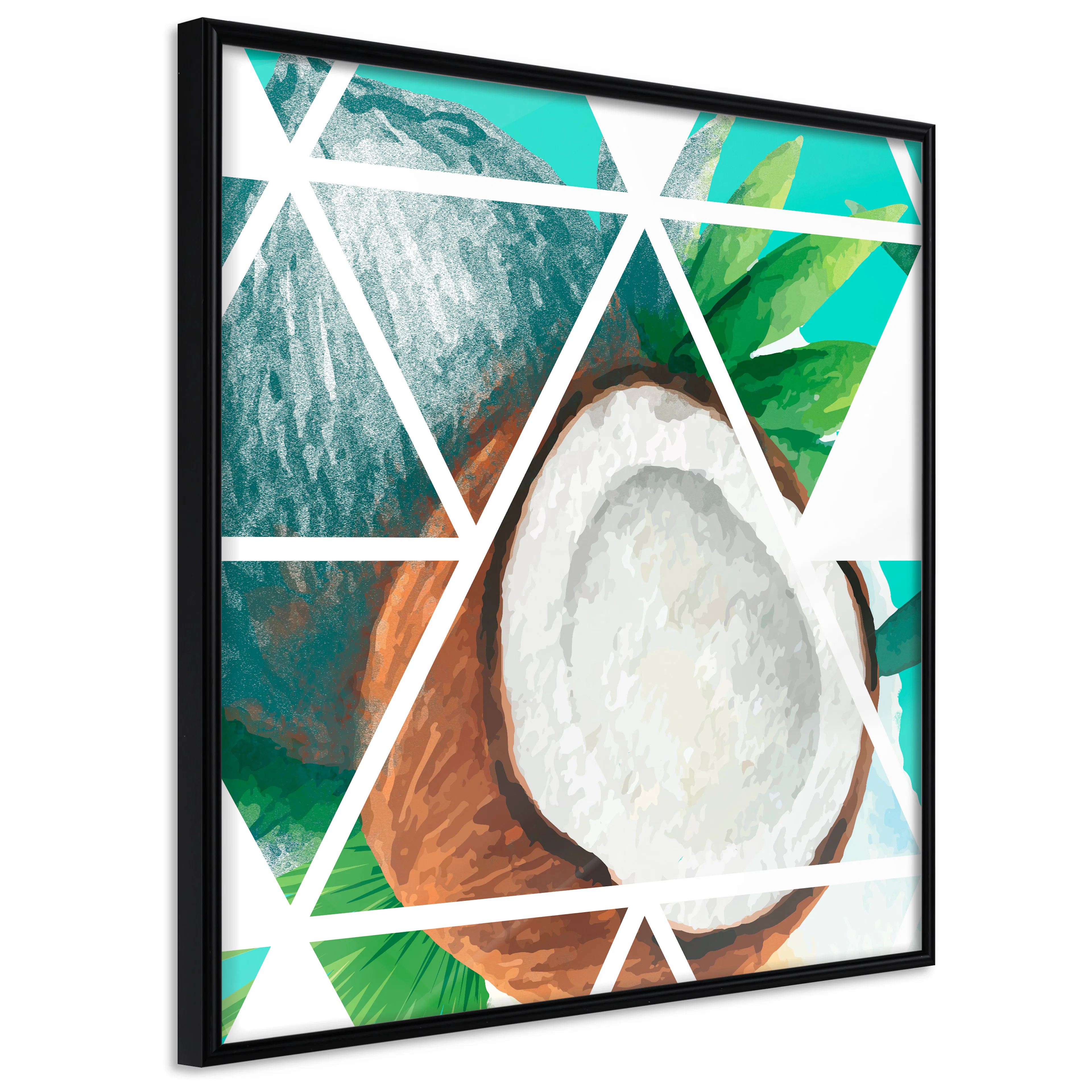 Affisch - Coconut (Square) [Poster] 20x20 Svart ram, 20x20 cm