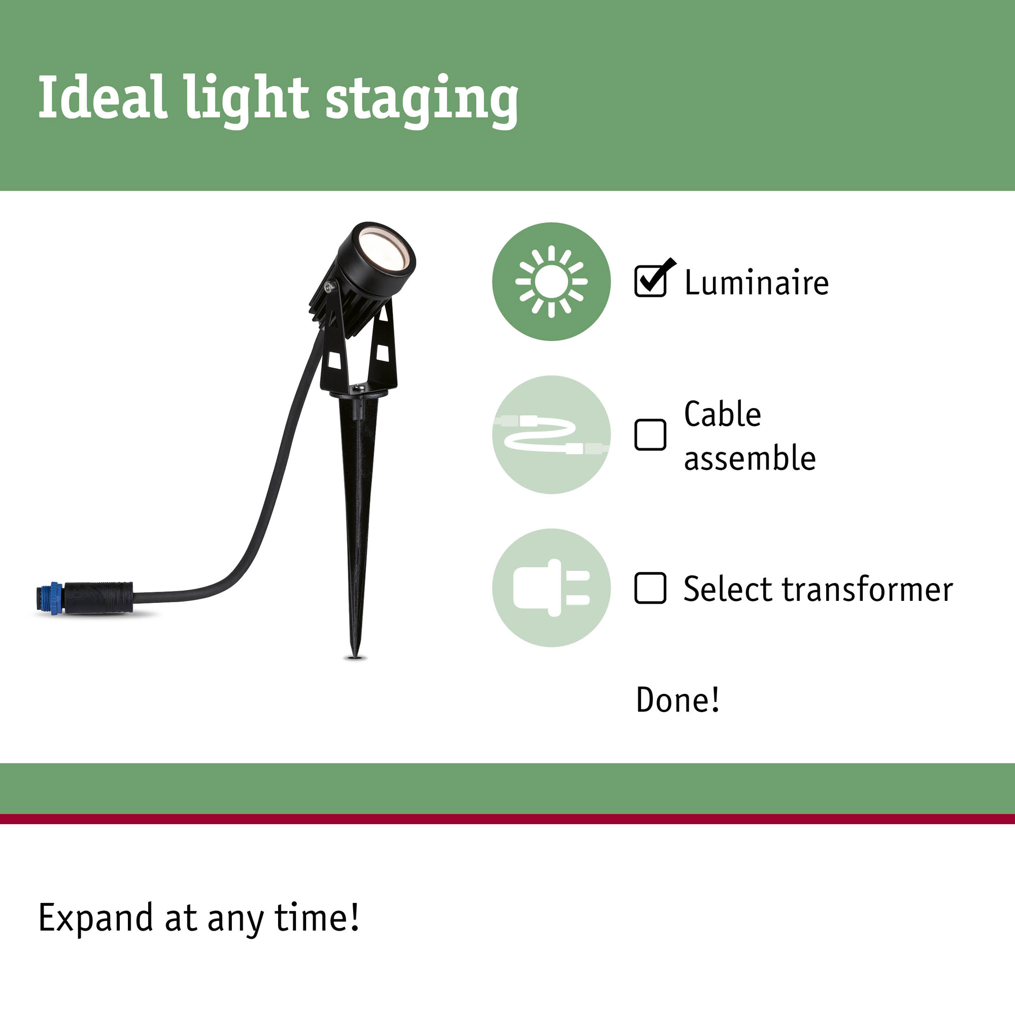 Spotlight Paulmann Basic Spot Plug & Shine LED IP65 24V