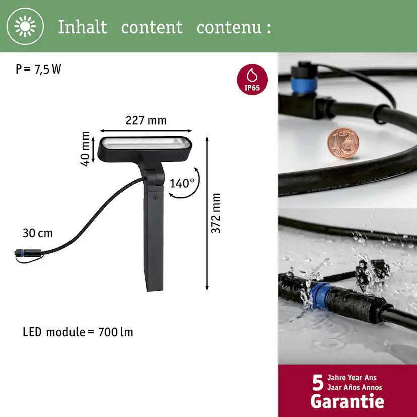 Spotlight Paulmann Ito Plug & Shine LED IP65 24V