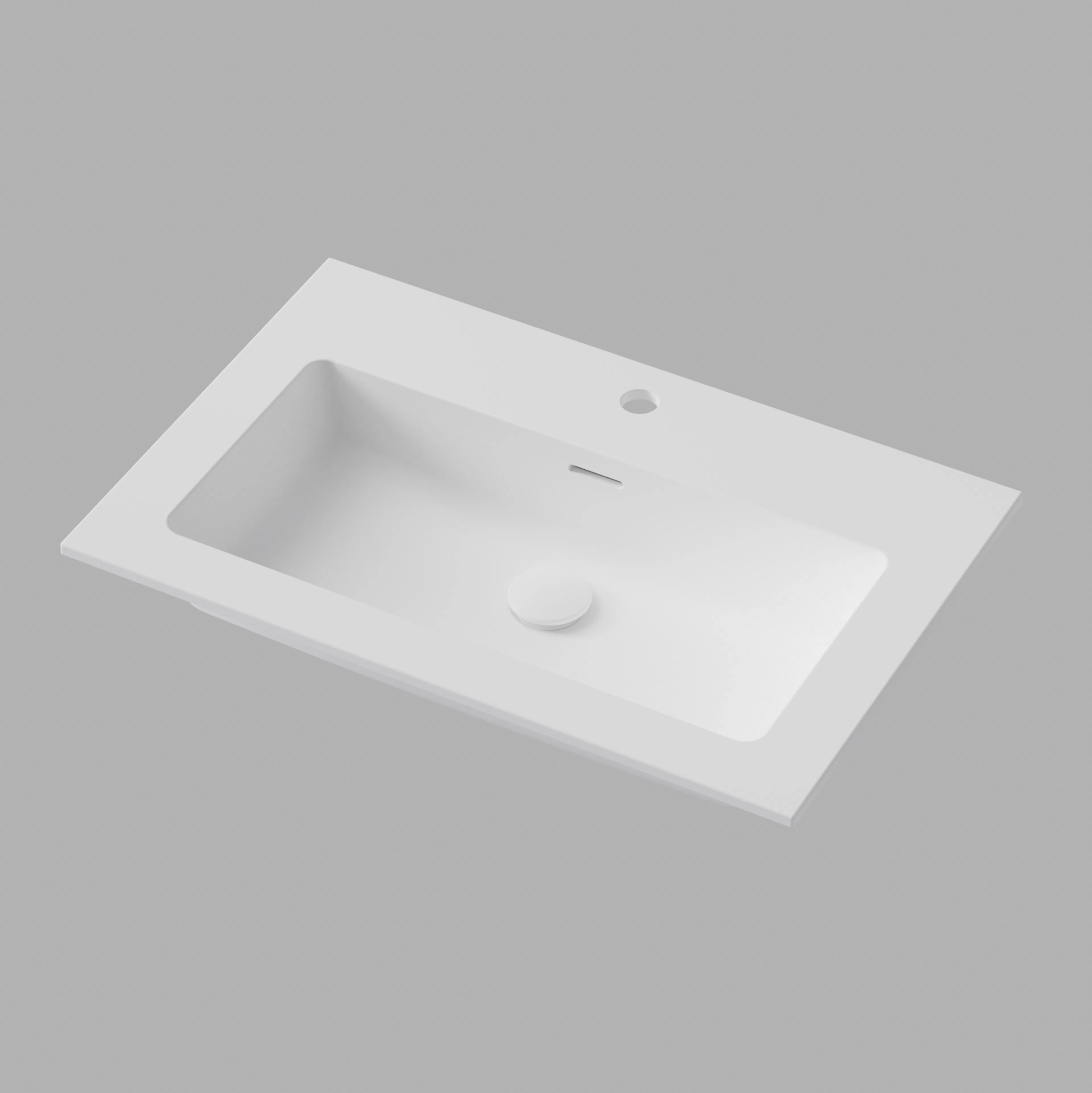 Tvättställ Smooth 70,
Soft White, Solid Surface,
708x12x46 708mm