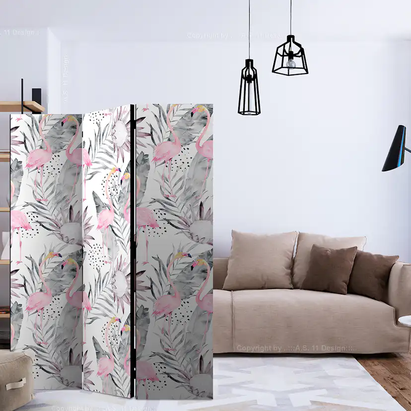 Rumsavdelare Arkiio Flamingos And Twigs 135x172 cm