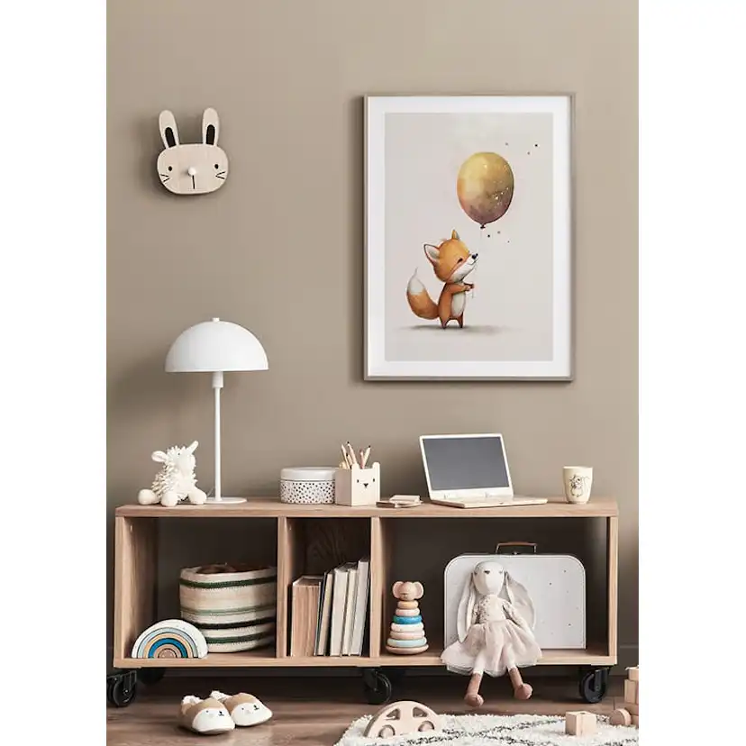 Poster Gallerix Fox Holding Balloon