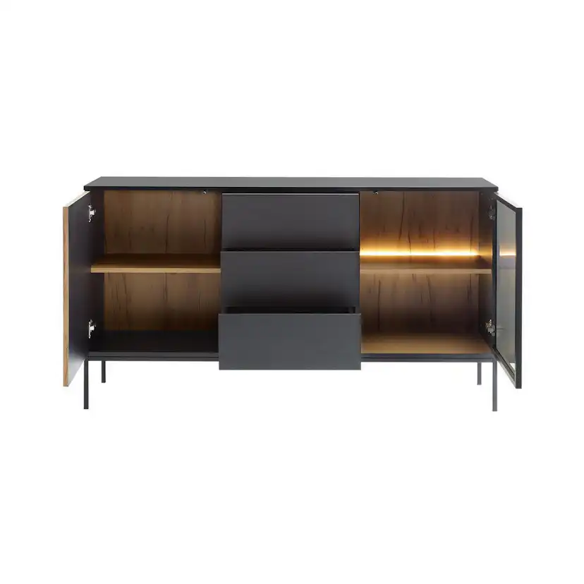 Möbelset Scandinavian Choice Klinkerville till Vardagsrum, TV-Bänk, Vitrinskåp & Sideboard