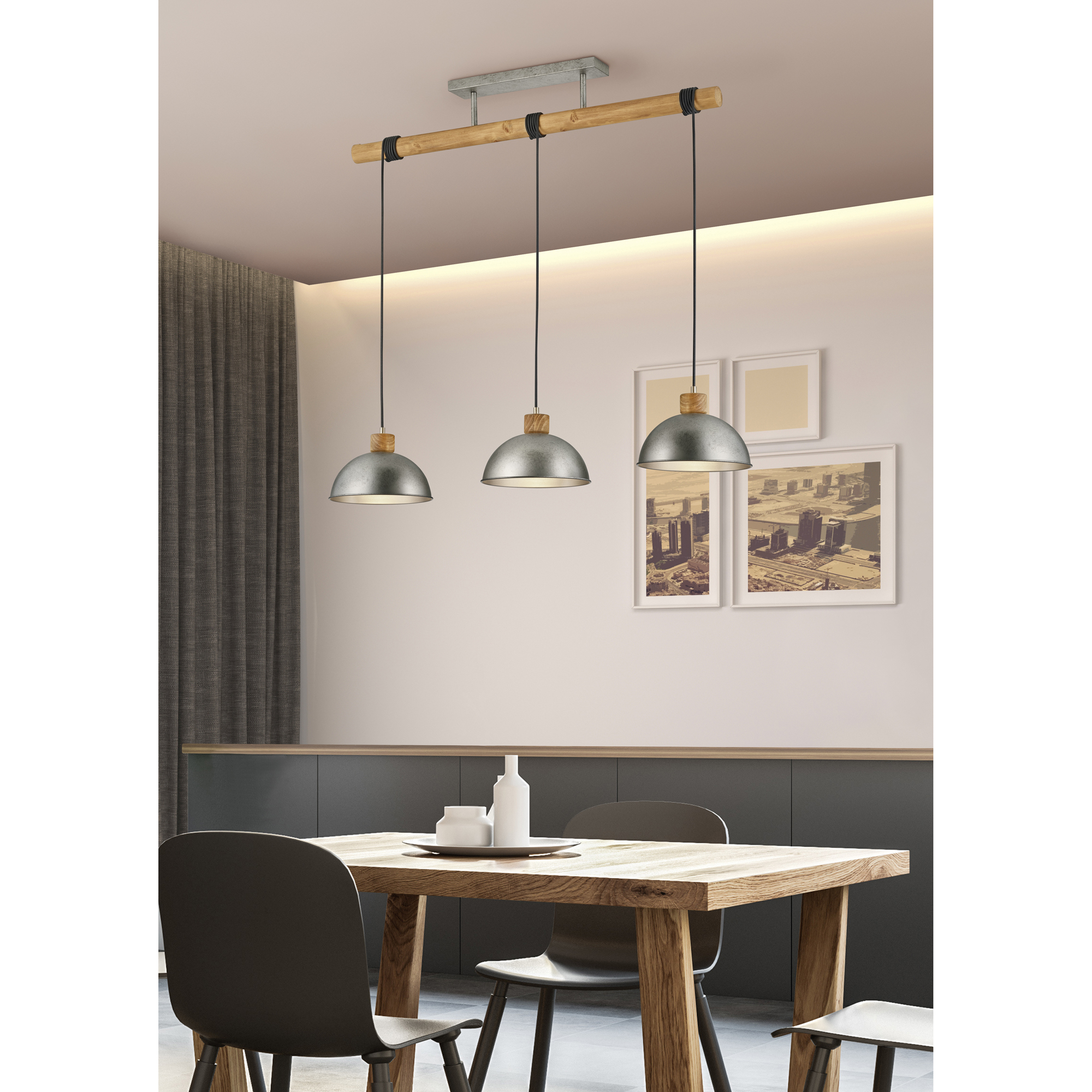 Taklampa Trio Delhi 3L E27