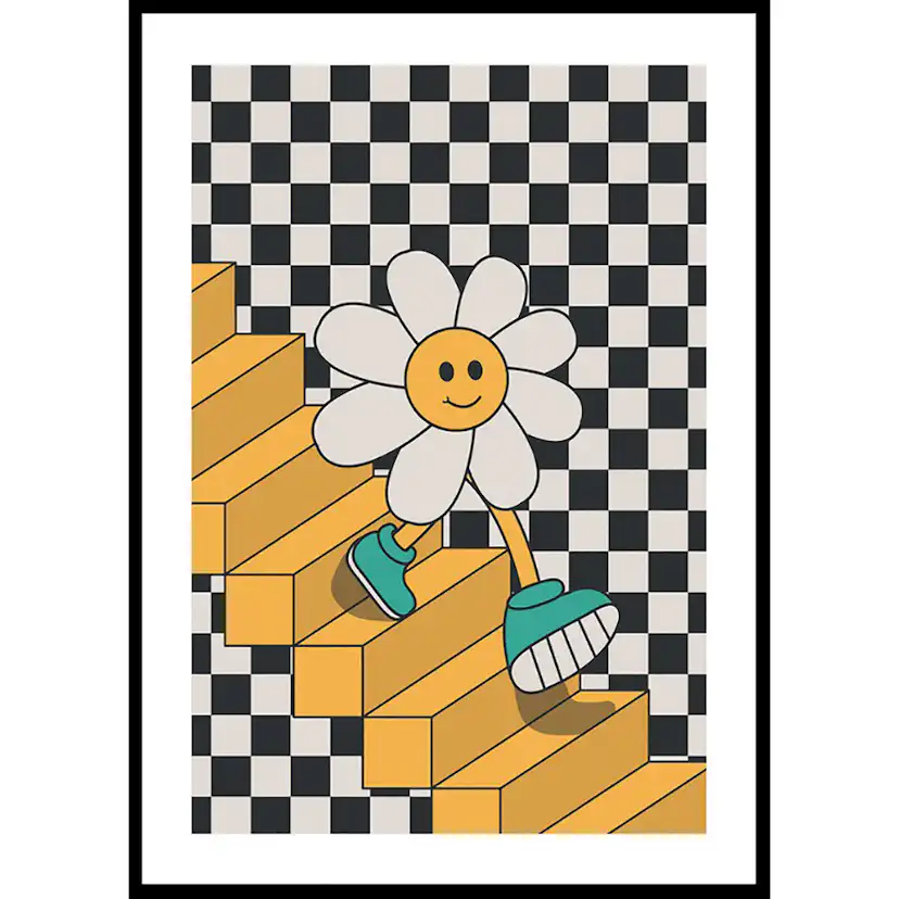 Poster Gallerix Smiley Flower Down The Stairs