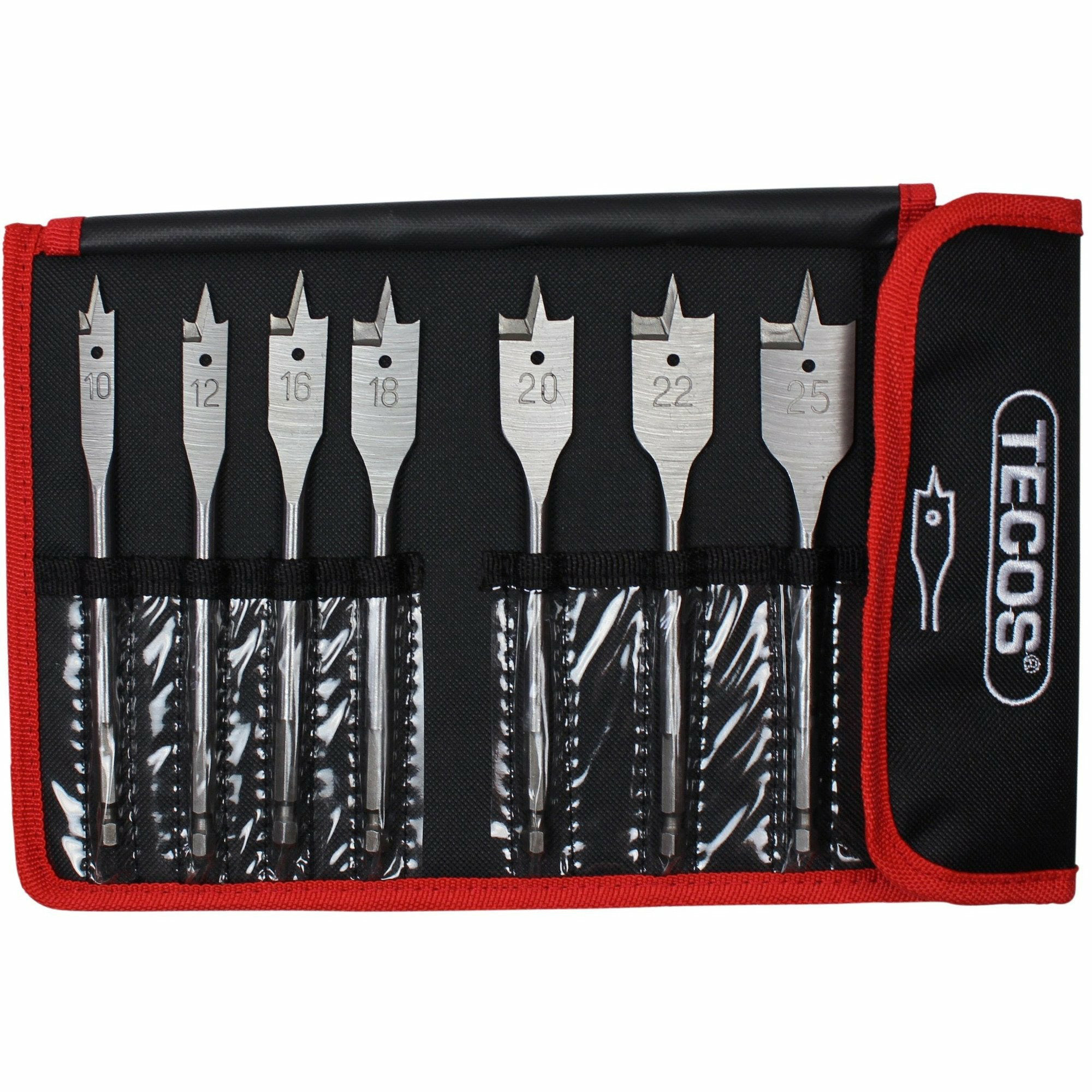 Speedborrsset Tecos 10-25mm 7 delar