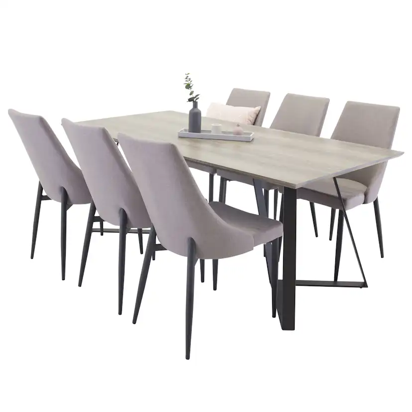 Matgrupp Venture Home Madde med 6 Laura Stolar 2.0