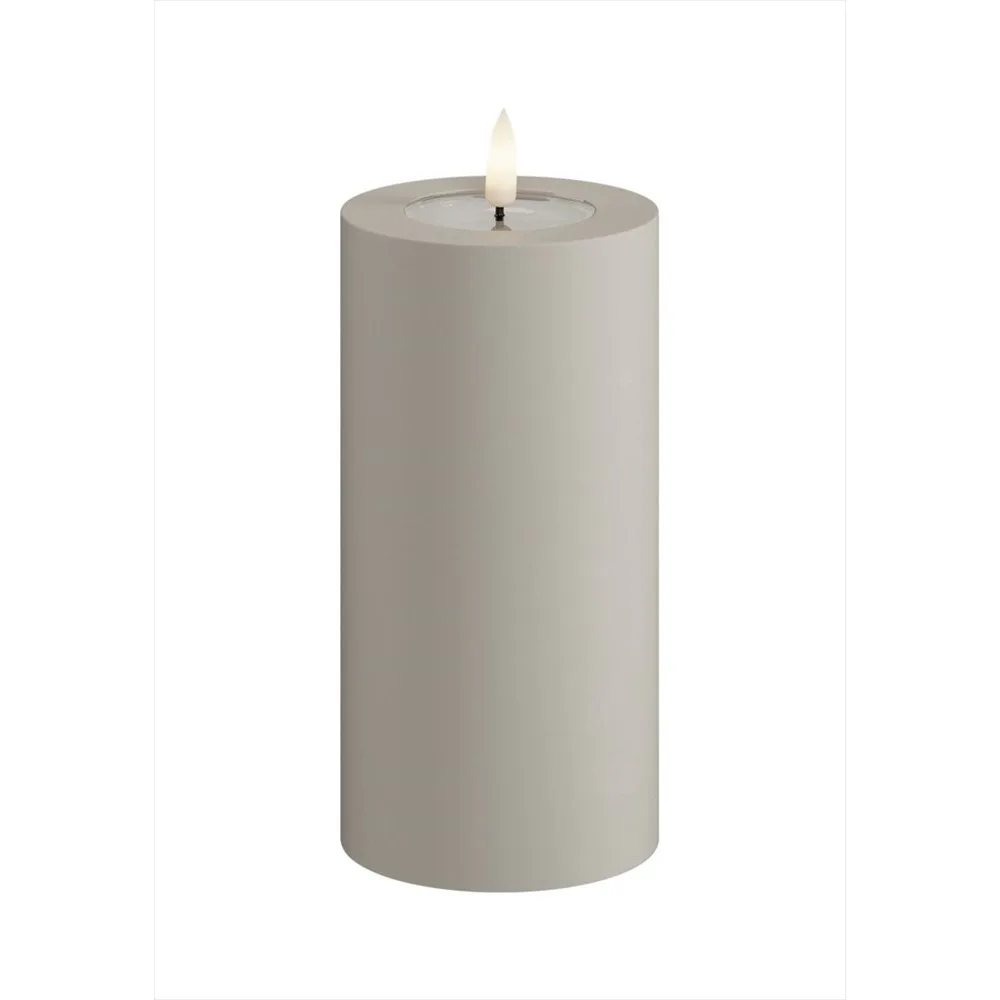 LED-Blockljus DeluxeHomeart Utomhus 7,5x15 cm Sand