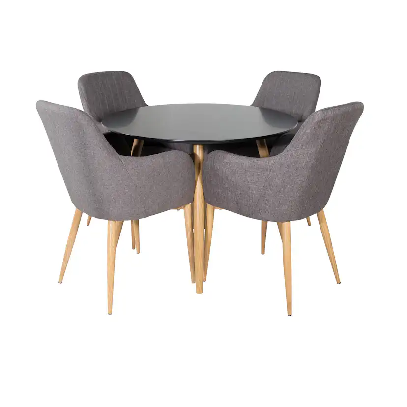 Matgrupp Venture Home Plake med 4 Corina Stolar Polyestertyg Runt