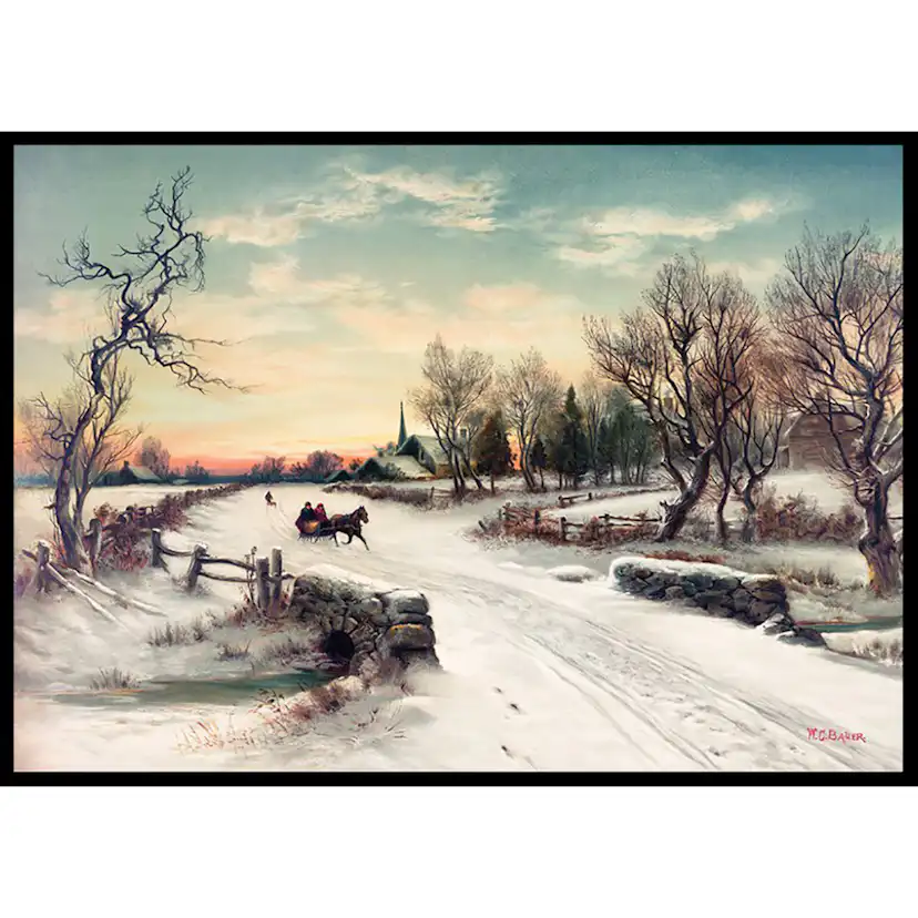 Poster Gallerix Horse And Carriage In Snow