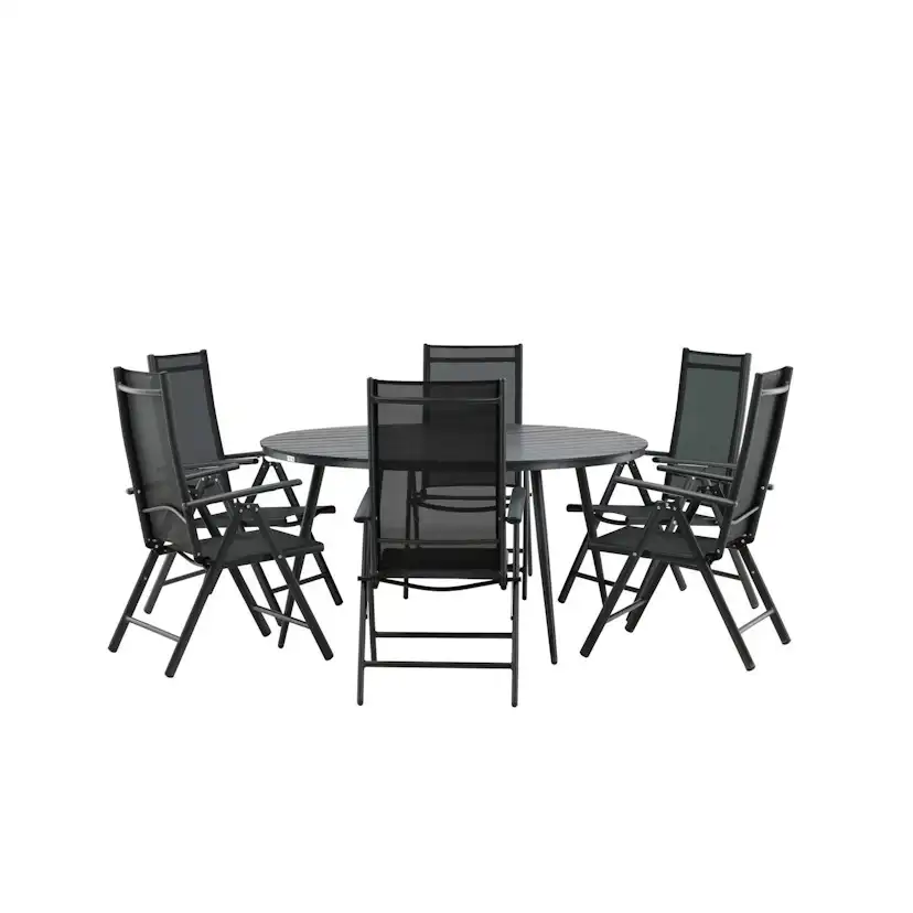 Matgrupp Venture Home Break Matgrupp Utomhus Rund 150 cm med 6 Break Positionsstol
