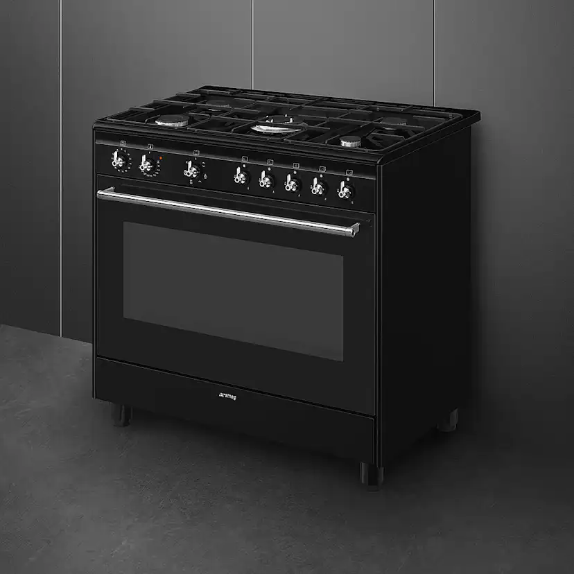 Gasspis Smeg CX91GMBL Concerto Svart Ergonomisk och Smart Design
