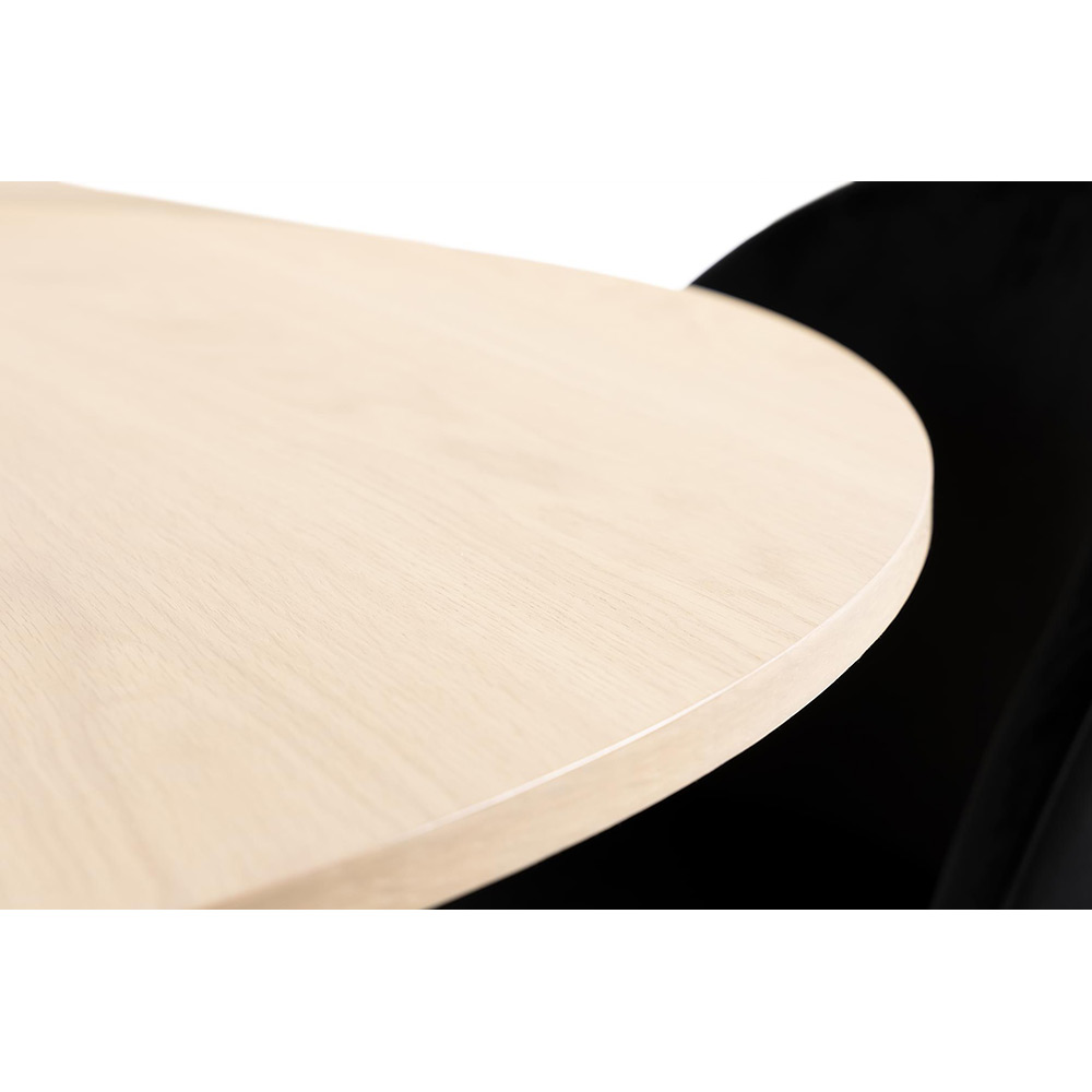 Kopparbo Matgrupp 130 cm Rund inkl 4 Felipe Stolar Svart/Natur