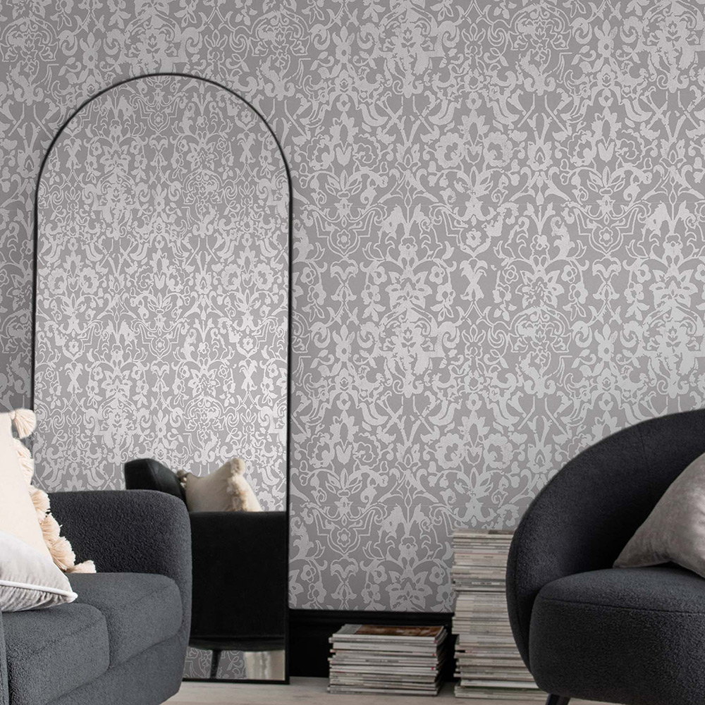 Tapet NEXT Majestic Damask Grey