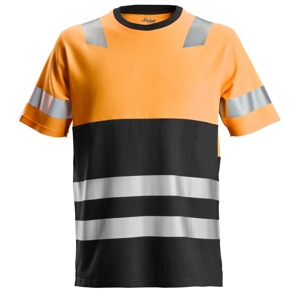 T-shirt Varsel KL1 Storlek: XS, Färg: High vis orange\Black