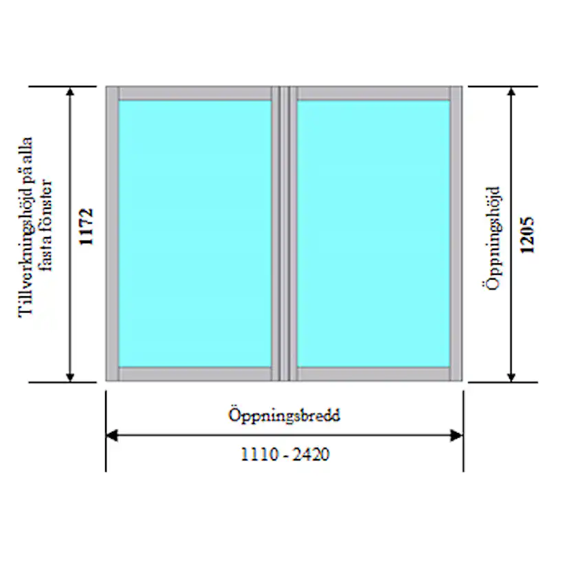Fast Fönsterparti Novoroom Original 2-Delat