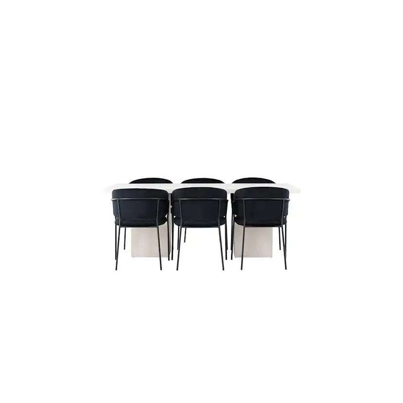 Matgrupp Venture Home Olga med 6 Selma Stolar