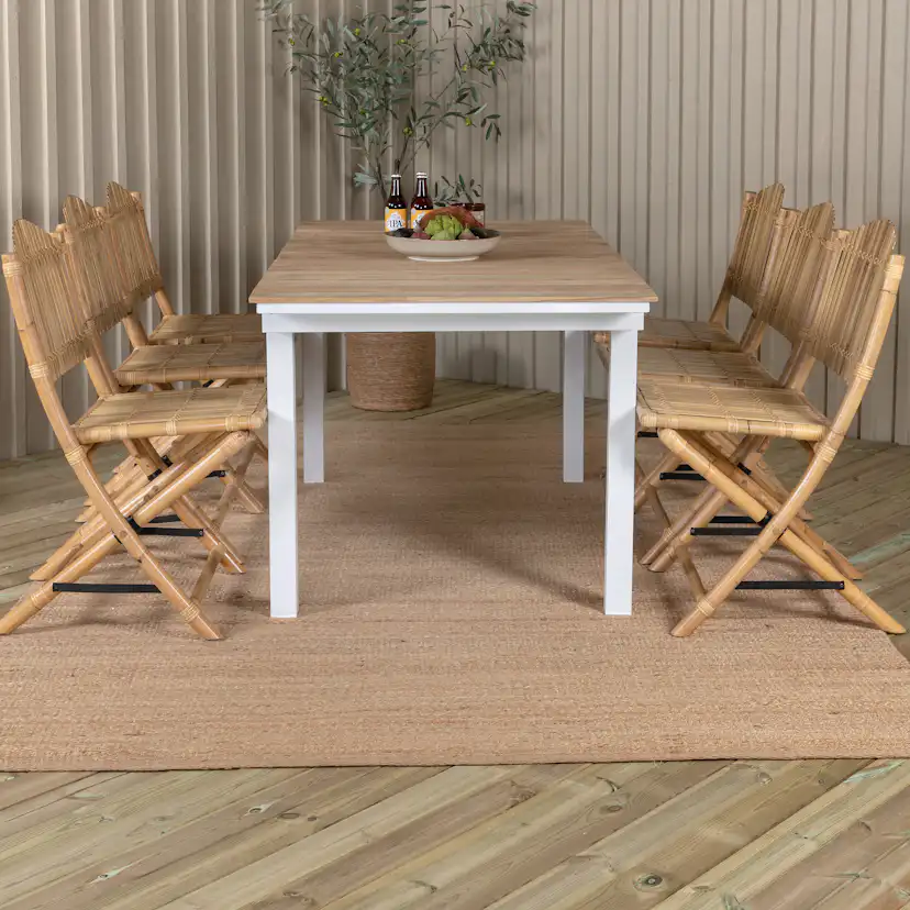 Matgrupp Venture Home Mendi med 6 Cane Stolar