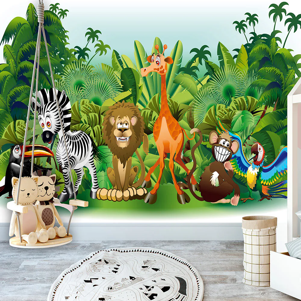Fototapet Arkiio Självhäftande Jungle Animals