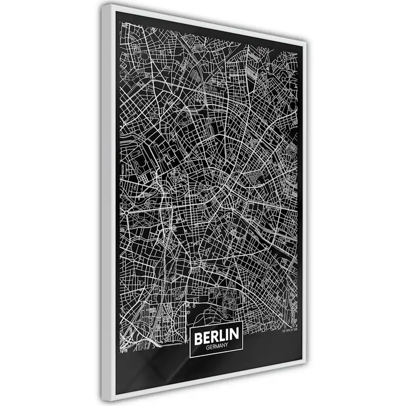 Poster Artgeist Affisch Dark Map of Berlin